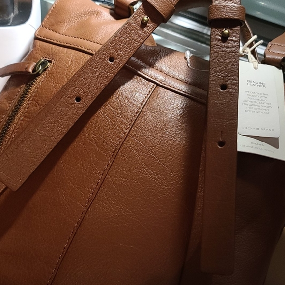 Lucky Brand Bags Lucky Brand Group Vamp Cognac Leather Backpack Poshmark